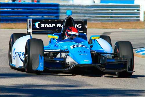 Михаил Алёшин на тестах в Indycar