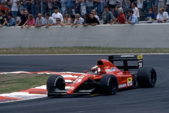 Жан Алези за рулём Ferrari 643 на трассе Гран При Франции, 1991 год, фото XPB