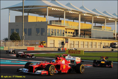 Пилоты Ferrari на трассе Гран При Абу-Даби