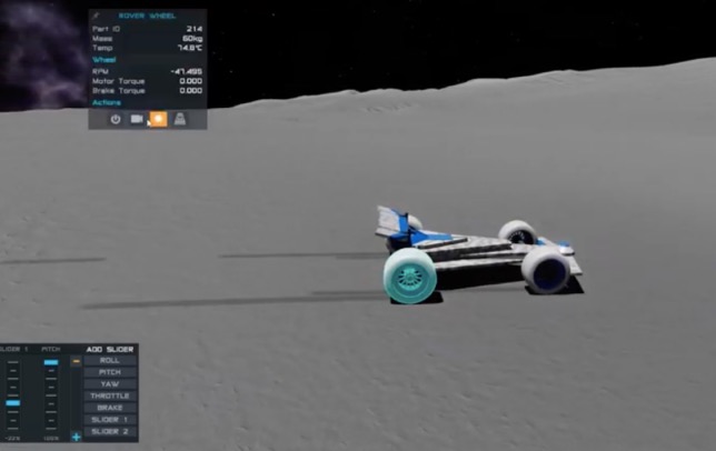 Кадр из анимационного видеоролика Formula 1 car on the Moon