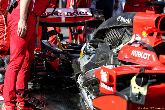 Ferrari Себастьяна Феттеля на стартовой решетке Гран При Японии