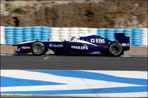 Williams-Cosworth на тестах в Хересе