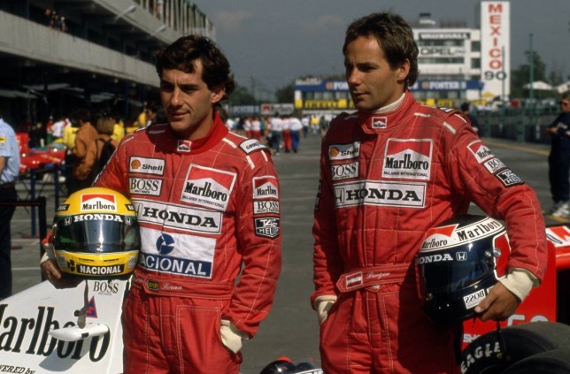 Айртон Сенна и Герхард Бергер на Гран При Мексики 1990 года, фото XPB
