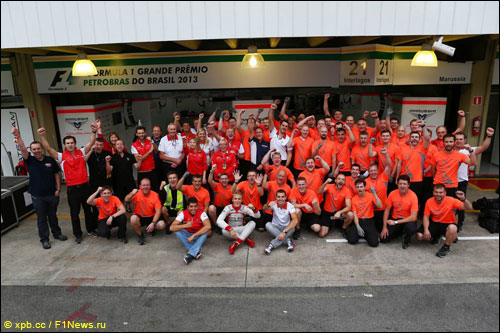 В Marussia празднуют десятое место в Кубке конструкторов