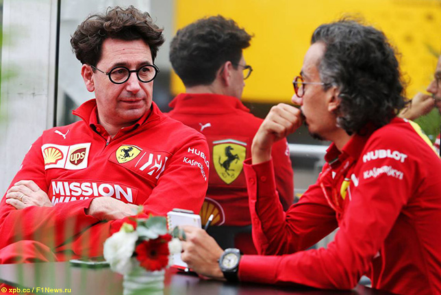 Маттиа Бинотто и Лоран Мекис, спортивный директор команды Ferrari