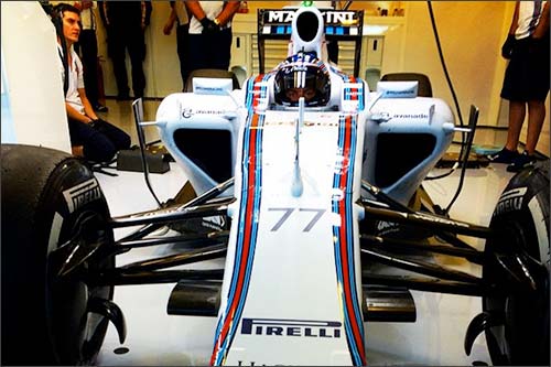 Валттери Боттас за рулём Williams FW37 на тестах в Хересе