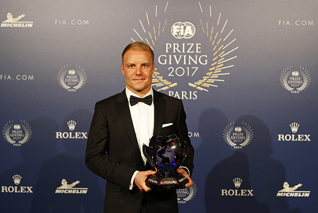 Валттери Боттас на гала-церемонии FIA в Париже