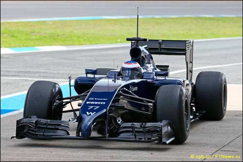 Новая машина Williams на тестах