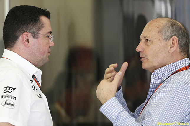 Эрик Булье и Рон Деннис, глава McLaren Technology Group