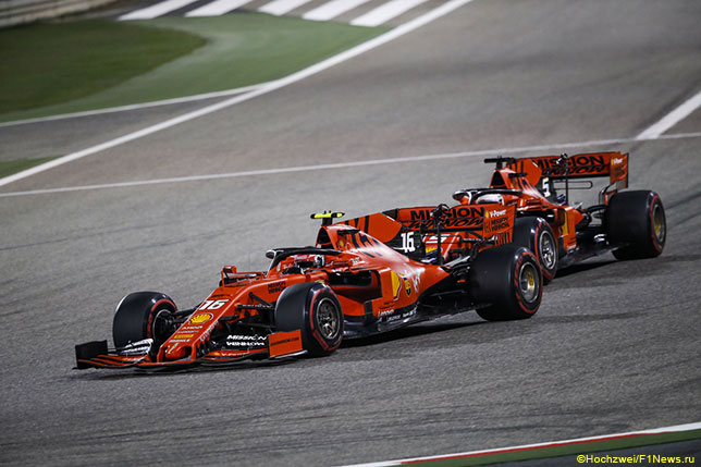 По чистой скорости в Бахрейне Шарль Леклер опережал всех, в том числе своего опытного напарника по Ferrari