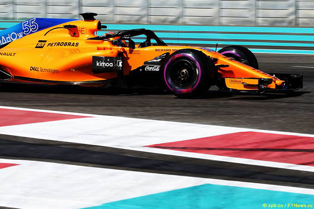 Логотипы Coca-Cola остались на машинах McLaren и во время тестов в Абу-Даби