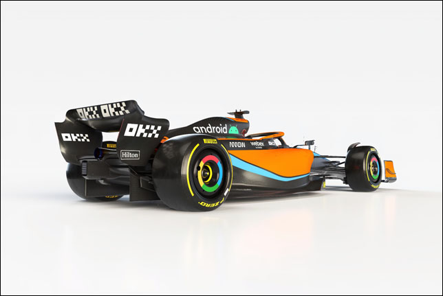 Логотипы OKX на заднем антикрыле McLaren