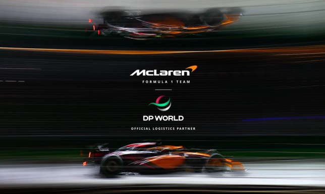 Постер McLaren, посвящённый сотрудничеству с DP World
