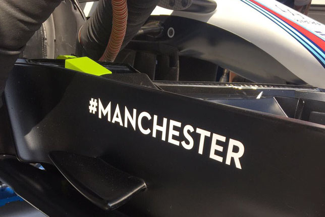 Хэштег #Manchester на машине Williams