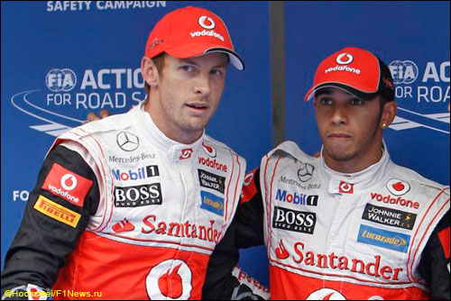 Пилоты McLaren после квалификации Гран При Кореи