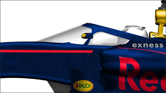 Система защиты головы гонщика, разработанная специалистами Red Bull Racing