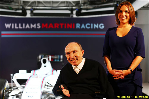 Фрэнк и Клэр Уильямс на презентации нового титульного спонсора команды - Martini
