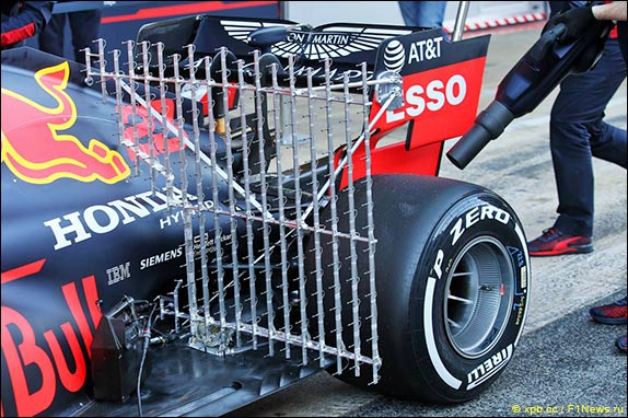 Аэродинамические датчики на машине Red Bull Racing
