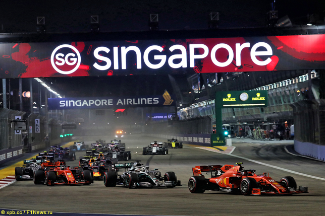 Старт Гран При Сингапура (2019 год)