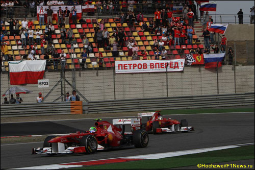 Пилоты Ferrari на трассе Гран При Китая