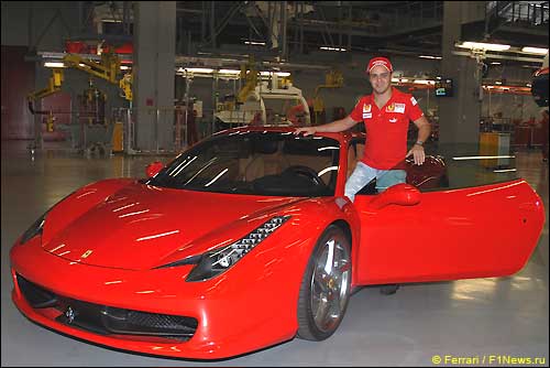 Фелипе Масса и Ferrari 458 Italia