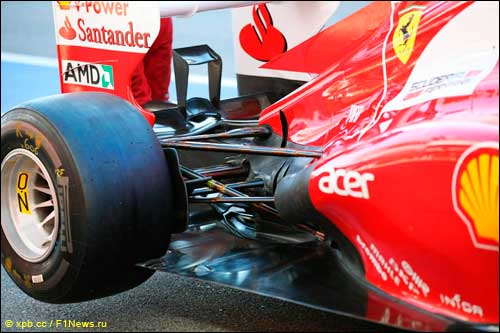Новая выхлопная система на Ferrari F2012