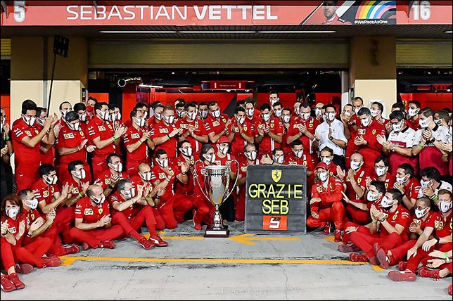 В Ferrari благодарят Себастьяна Феттеля после окончания сезона