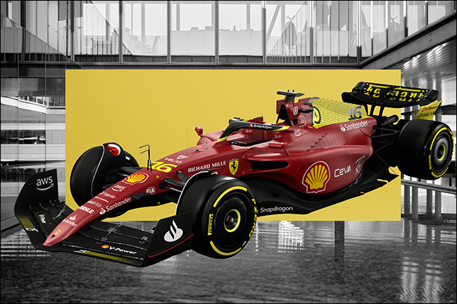 Обновлённая раскраска машин Ferrari на Гран При Италии