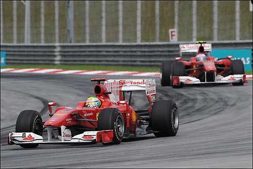 Команда Ferrari на трассе Гран При Малайзии