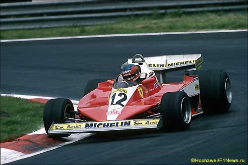 Жиль Вильнёв за рулём Ferrari 312 T3, 1978 год