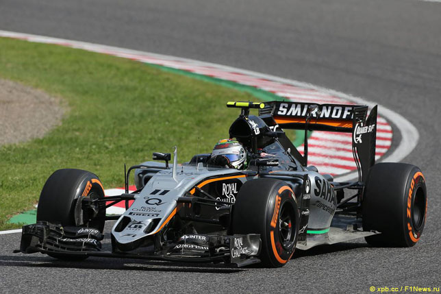 Серхио Перес за рулём машины Force India