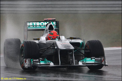 Михаэль Шумахер на трассе Гран При Кореи