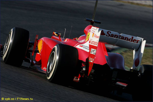 Ferrari F2012 на предсезонных тестах в Барселоне