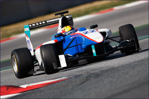 Максим Зимин на тестах GP3 в Барселоне