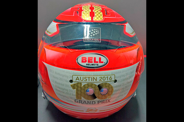 Обновлённый дизайн шлема Романа Грожана на Гран При США