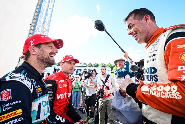 Роман Грожан и победитель гонки Скотт Маклафлин, фото пресс-службы IndyCar