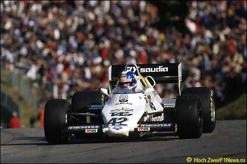 Джонатан Палмер за рулем Williams-Honda FW08C, Гран При Европы'83