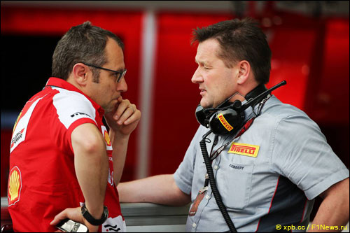 Пол Хембри (справа) и Стефано Доменикали, руководитель команды Ferrari