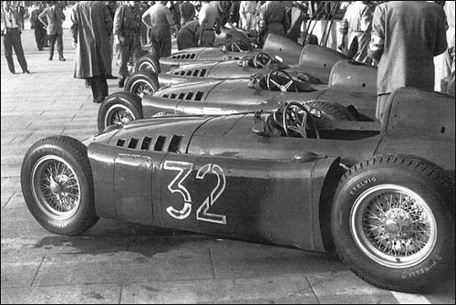 Заводская команда Lancia на Гран При Монако 1955 года