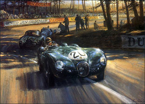 Питер Уайтхед ведет Jaguar к победе в "24 часах Ле-Мана" 1951 года