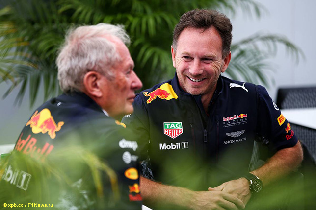 Кристиан Хорнер и Хельмут Марко, советник компании Red Bull по автоспорту