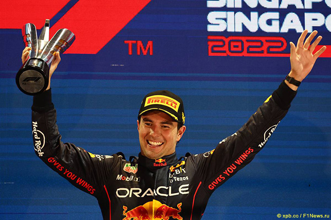 Серхио Перес, победитель Гран При Сингапура
