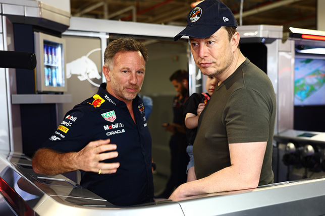 Кристиан Хорнер и Илон Маск, фото пресс-службы Red Bull Racing