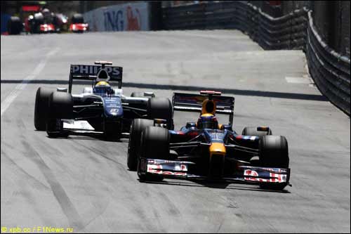 Марк Уэббер на трассе Гран При Монако