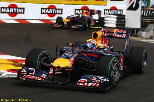 Red Bull RB6 на трассе Гран При Монако