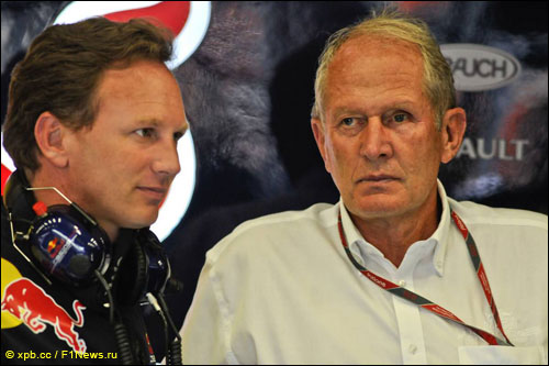 Руководитель RBR Кристиан Хорнер и консультант Red Bull Хельмут Марко