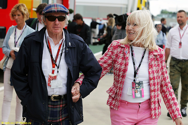 Сэр Джеки Стюарт и его супруга Леди Хелен на Гран При Великобритании, 2016 год