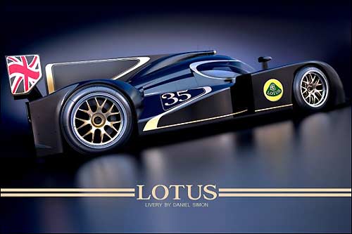 Спортпрототип Lola в фирменных цветах Lotus Cars