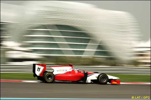 Михай Херк на тестах GP2 Asia в Абу-Даби