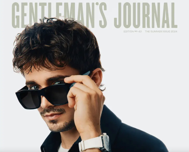 Портрет Шарля Леклера на обложке Gentleman's Journal